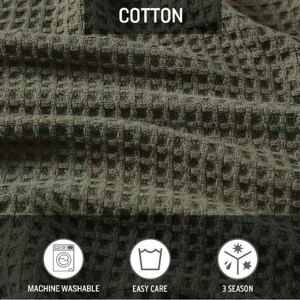 Eddie Bauer Solid Waffle Blanket